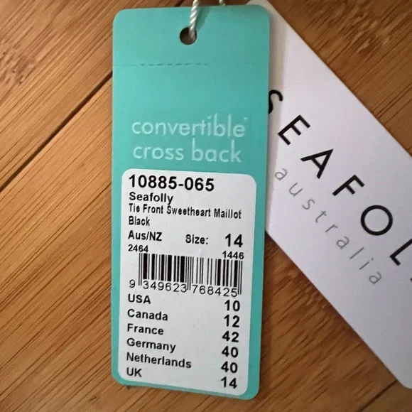 Seafolly Sweetheart Tie Front One Piece Swimsuit - Picture 5 of 5